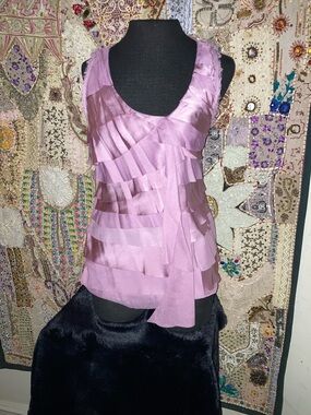 LOFT Layered Ruffle Sleeveless Camisole in Lilac
